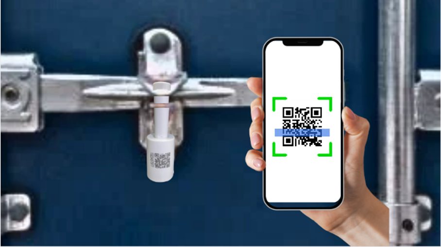 QR code being scanned on shipment